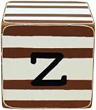 New Arrivals Letter Block Z, Chocolate/White