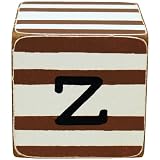 New Arrivals Letter Block Z, Chocolate White by New Arrivals