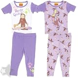 Curious George Messy George Set of Two Cotton Pajamas for Toddlers and Girls