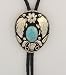 German Silver & Turquoise Bolo Tie