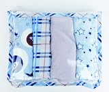 Trend Lab 4 Pack Zip Pouch Burp Cloth Set, Rockets