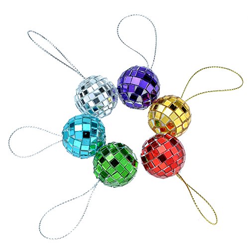 Smartbargain 6pcs Multicolor Mirror Disco Ball Party Christmas Xmas Tree Ornament Decoration with Cosmos Fastening Strap (27mm) Smartbargain 6pcs Multicolor Mirror Disco Ball Party Christmas Xmas Tree Ornament Decoration with Cosmos Fastening Strap (27mm)