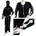 Ibaexports Black Abaya Hijab Niqab 3pcs Set Zircon Work Muslim Islamic Women Wear Clothing Dress L