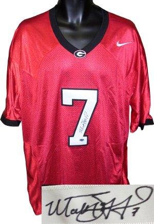 Matthew Stafford signed Georgia Bulldogs Nike Red Jersey- Stafford Hologram - Autographed College Jerseys