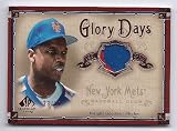 2005 SP Legendary Cuts Glory Days 2 Color Game Used Jersey Patch #DG Dwight Gooden New York Mets #'ed 29/50