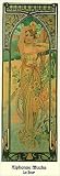 Art Print, Le Jour, 1899 by Alphonse Maria Mucha, Final Size: 11.75 in X 35.5 in.