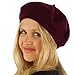 Classic Winter 100% Wool Warm French Art Basque Beret Tam Beanie Hat Cap Purple