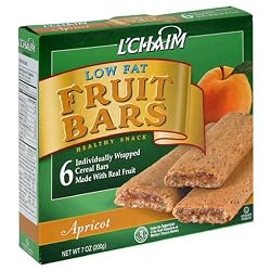 L'Chaim Fruit and Cereal Bars, Apricot -- Low Fat, 7-Ounce (Pack of 72)