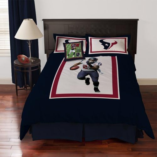 NFL Biggshots Bedding - Houston Texans Arian Foster Comforter Set and Toss Pillow, Queen