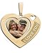 Custom Photo Pendant  Solid 14k Yellow Gold Heart with I Love You Etched Photo Pendant Picture Charm Created From Your Favorite Photo