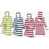 Hello Kitty LIME STRIPE Womens French Terry Hooded Wrap Robe at PJ Moon
