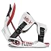 Flow Trilogy 2012 White Snowboard Bindings : The Trilogy is engineered for performance, comfort and convenience, all in a sleek and durable package for endless shredding fun. The molded baseplate is designed with a wider platform for stability and ease of entry and exit, and the DuPont POM plastic responds quickly and dampens chatter. The DuPont POM molded hiback is responsive, but comfy enough for long days on the mountain. The CI-Flex PowerStrap with deep side cutouts provides ideal support for all-mountain riders, while the 3D-shape gives a direct boot-to-binding-to-board feel for those powerful toeside turns. 4 Airframe MINIratchets allows you to adjust the footstrap to individual preferences at each corner. A moveable sidepod allows easy boot-centering, and EVA landing pads add all the cushioning and dampening you need.