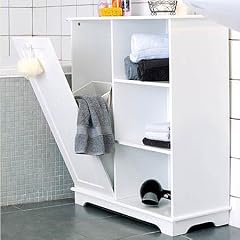 Badezimmerschrank W�SCHESCHRANK LIFE Holz Wei� W�schetruhe Badschrank
