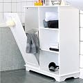 Badezimmerschrank W�SCHESCHRANK LIFE Holz Wei� W�schetruhe Badschrank