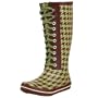 dav Women's Lace Up Rain Boot,Houndstooth Lime,7 M US