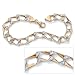 Lux Men's Diamond 10k Gold Rectangular-Link Bracelet 8 1/2 inches