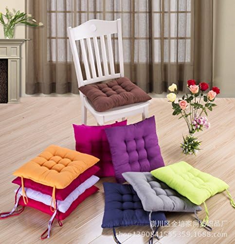 D&amp;D Solid color sanded student Chair pad cushion dining chair cushion padded warm tatami mats seat covers , red