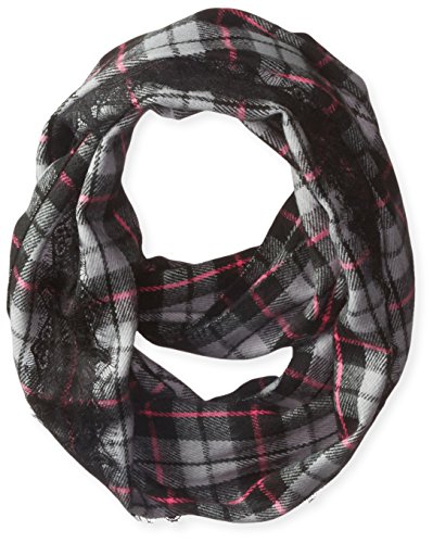 Betsey Johnson Women's Plaid Lace Infinity Scarf