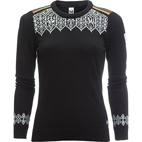 ダールオブノルウェイ アウター ニット&セーター Dale of Norway Lillehammer Sweater Black/Oran [並行輸入品]