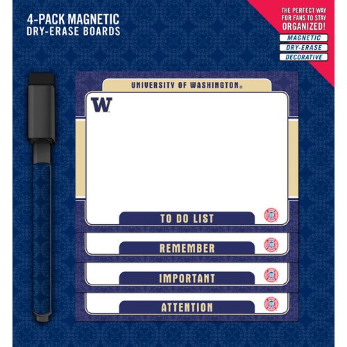 Turner Washington Huskies Magnetic To Do Notes, 4 Pack (8730152)
