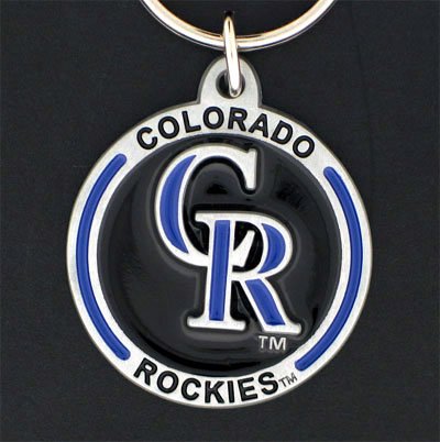 Zinc MLB Team Logo Key Ring - Colorado Rockies