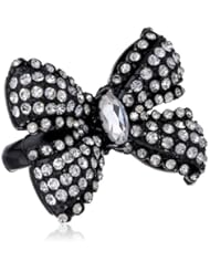 Betsey Johnson "Iconic Jet Setters" Bow Stretch Ring, Size 7.5"