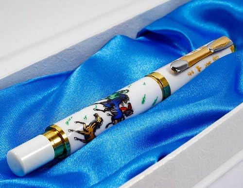 Kaiduoli Chinese Horse White Porcelain Fountain Pen