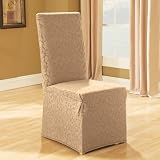 Stretch Scroll Slipcover Collection - Khaki