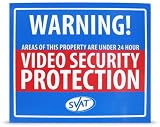 Indoor Video Security System Warning Signs/ with 4 window warning stickers