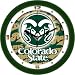 Colorado State University Rams Glass Wall Clock