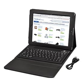 TeckNet� Premium New iPad 3 & iPad 2 Bluetooth Keyboard Case For New Apple iPad 3 and iPad 2 - Full Black