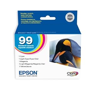 Epson 99 Color Multipack with Cyan, Magenta, Yellow, Light Cyan, and Light Magenta Ink Cartridges for the Epson Artisan 700 and Artisan 800 Printers