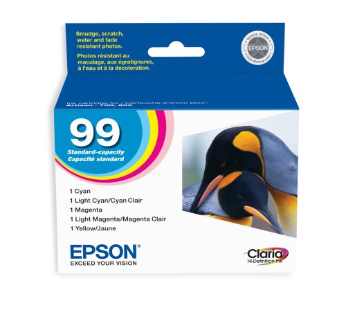 Epson 99 Color Multipack with Cyan, Magenta, Yellow, Light Cyan, and Light Magenta Ink Cartridges for the Epson Artisan 700 and Artisan 800 Printers