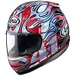 Arai Haga Corsair V Street Bike Motorcycle Helmet w/ Free B&F Heart Sticker Bundle - Rainbow