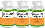 3 BOTTLES Grapeseed Extract 200mg per serving 270 total capsules KRK SUPPLEMENTS 51TmrwX26VL. SL160 3 BOTTLES Grapeseed Extract 200mg per serving 270 total capsules KRK SUPPLEMENTS