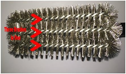 Barbecue Grill Brush 18" Extra Heavy Duty Stainless Steel for BBQ Pit, Grill or Smoker