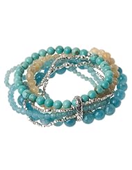 Baroni Trinidad Bracelet Set in Sterling with Rutilated Quartz and Chinese Turquoise