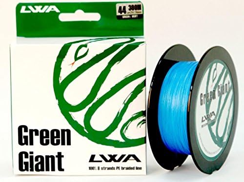 LVWA Professional Green Giant 100% 8 strands PE braided super strong dyneema fishing line (300m 0.32mm)