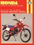 Honda XL / XR '78'87 (Owners' Workshop Manual)