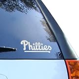 Philadelphia Phillies 5`` x 6`` Silver Window Graphic Decal