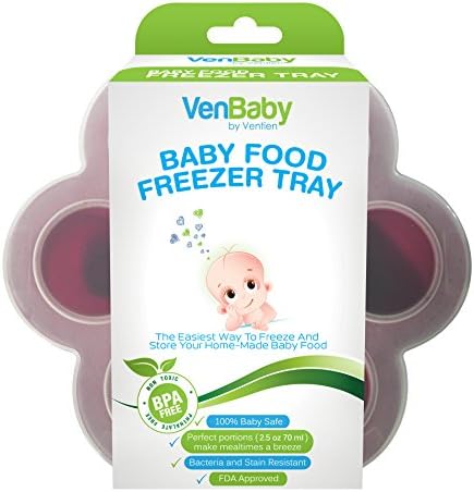 Baby Food Silicone Storage Containers - Reusable Freezer Trays Best for Homemade Purees & Breastmilk
