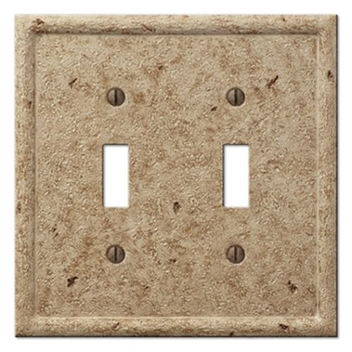 Amertac 8351TTNC 2 Toggle Texture Stone Noce Wallplate