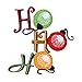 ID 8176B Ho Ho Ho Christmas Tree Ornaments Patch Embroidered Iron On Applique