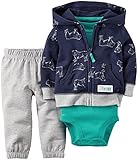 カーターズ Carter's ボディスーツ + カーディガン + パンツ 豪華3点セット 3-Piece Cardigan Set 3M (55-61cm)