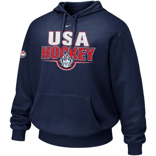 Nike 2010 Winter Olympics Team USA Navy Blue Ice Hockey Hoody Sweatshirt