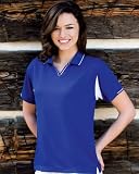 Tri-Mountain Womens Moisture Wicking Waffle Knit Golf Shirt. 114