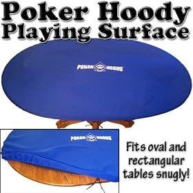 Poker Hoody Stretch-to-fit Card Playing Surface 50″ x 82″ Rectangle – Blue/Black