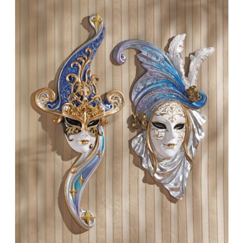 ON SALE! Carnivale of Venice Wall Sculptures: Principe del Ballo and Maiden del Ballo
