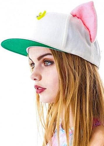 Ilucky Anime Sailor Moon Luna Cat Ears Hat Adjustable Baseball Cap (white)