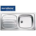 Eurodomo Edelstahl Sp�le LUX-EA glatt incl. Ventil